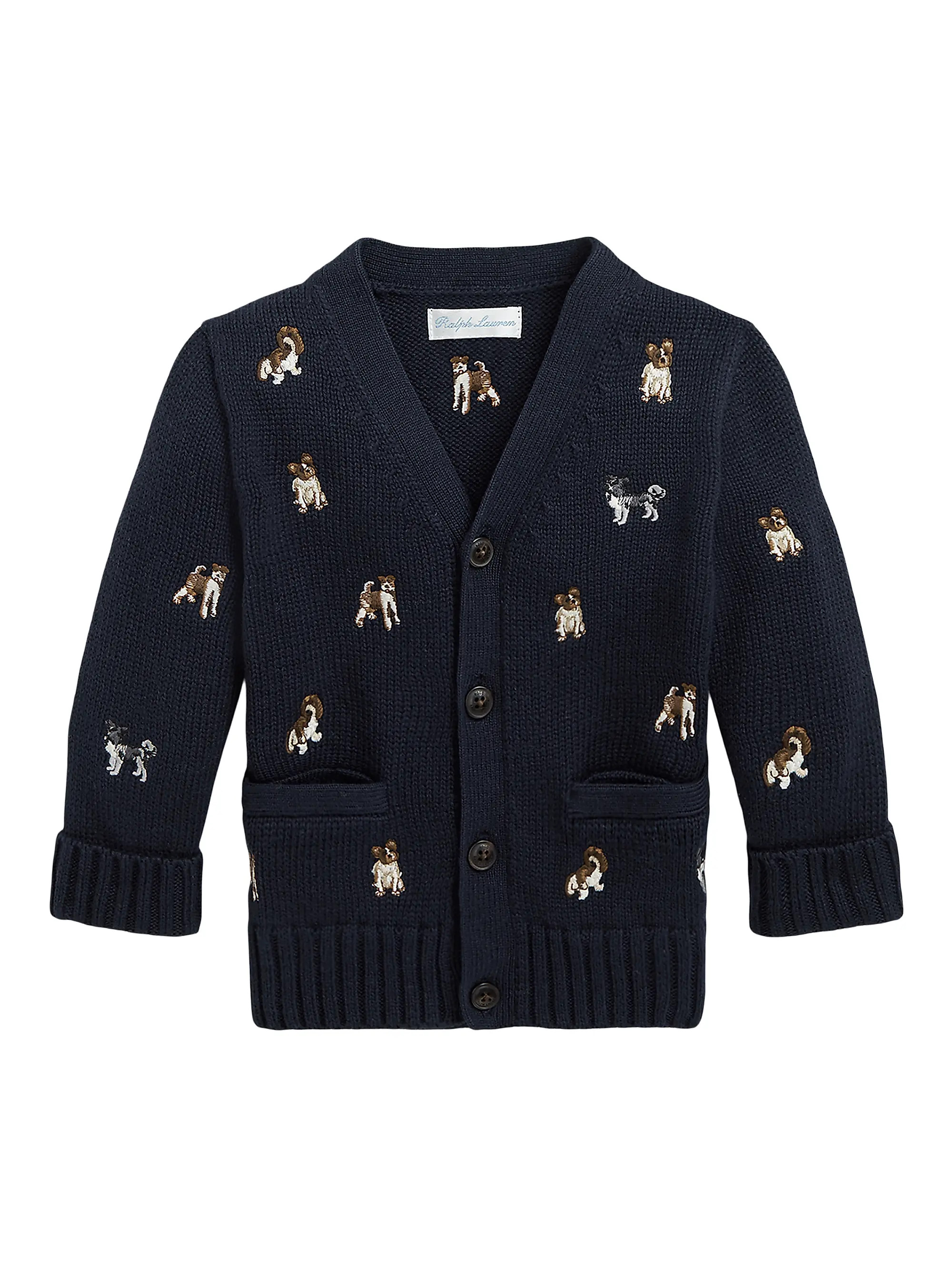 Baby Boy's Puppy Embroidered Cardigan | Saks Fifth Avenue