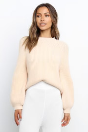 London Knit Sweater - Beige | Petal & Pup (US)