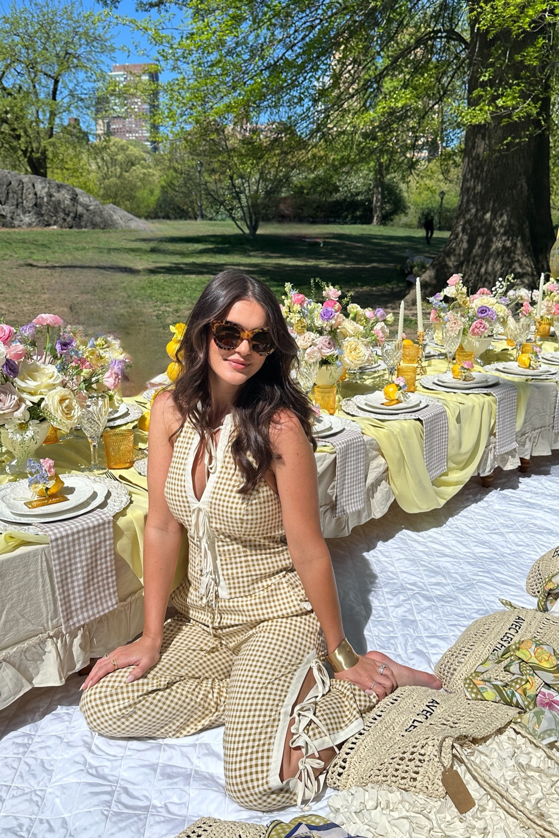 Visiting NYC & the cutest picnic was set up for us in Central Park! 