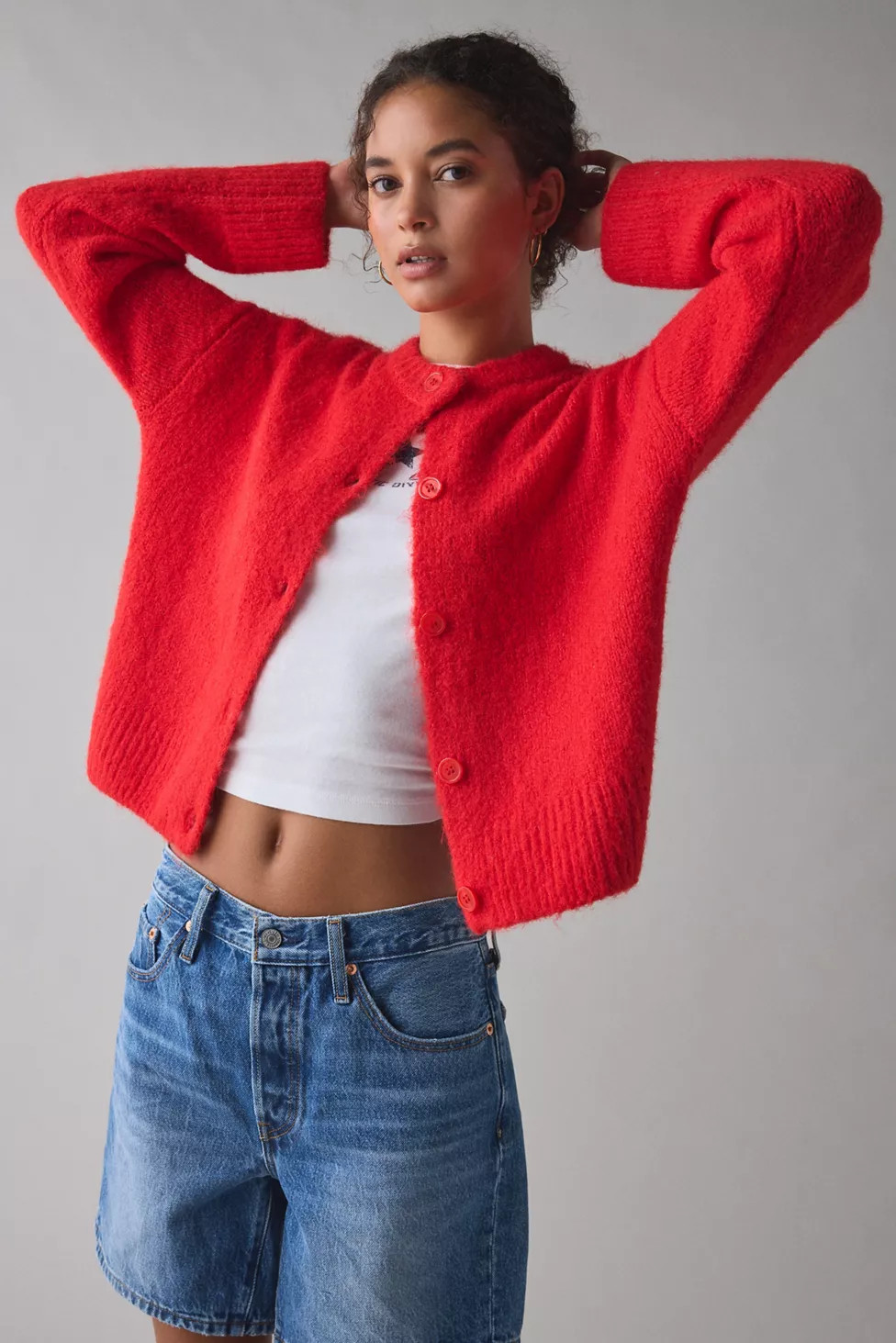 BDG Becca Brushed Knit Oversized Cardigan | Urban Outfitters (US and RoW)