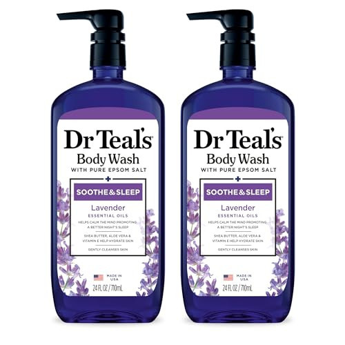 Dr Teal's Body Wash with Pure Epsom Salt, Soothe & Sleep with Lavender, 24 fl oz (Pack of 2) | Amazon (US)