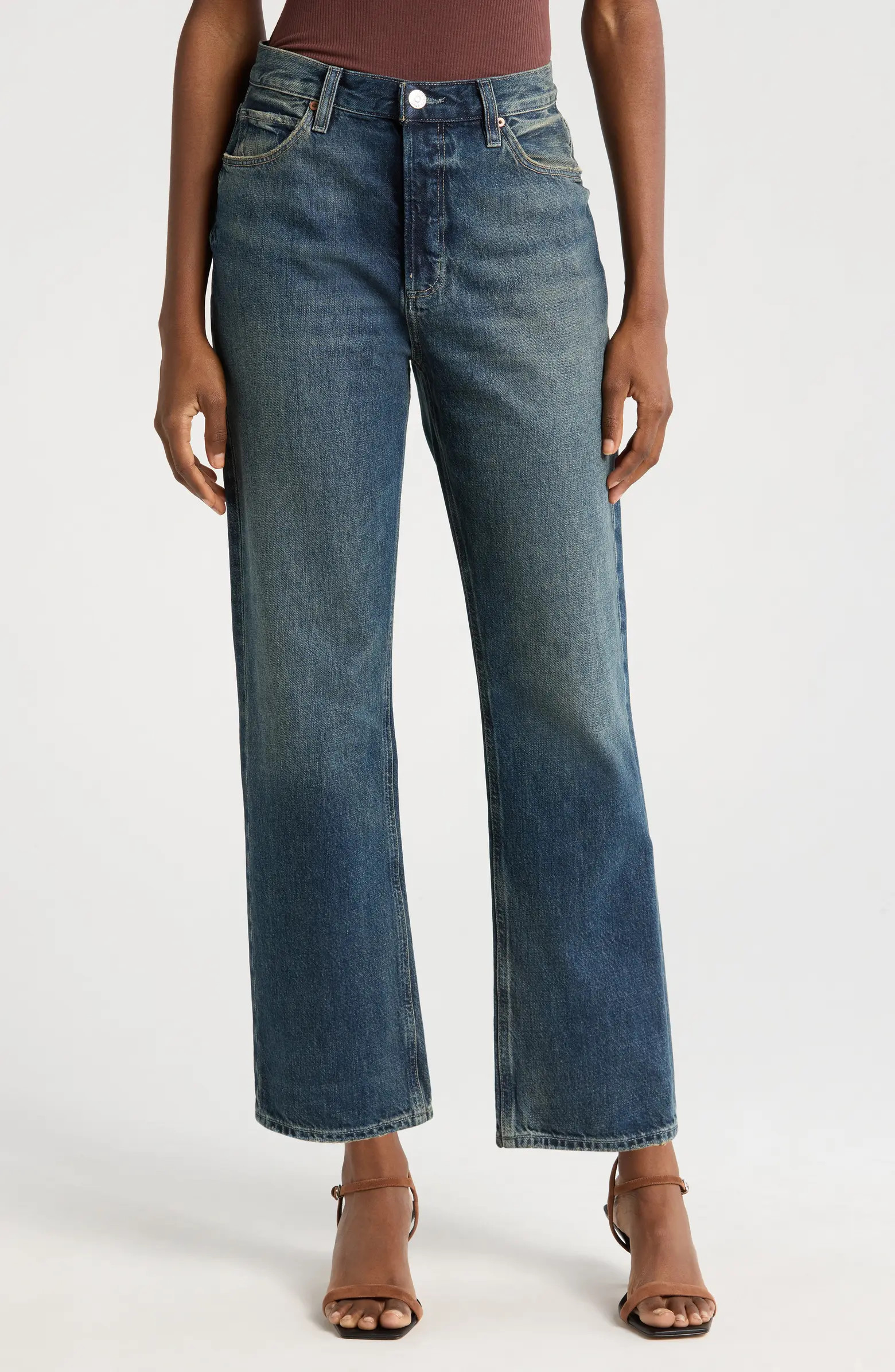 PAIGE Sawyer High Waist Straight Leg Jeans | Nordstromrack | Nordstrom Rack