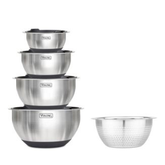 9 Pc Stainless Steel Bowl Set with Strainer, Red | Bloomingdale's (US)