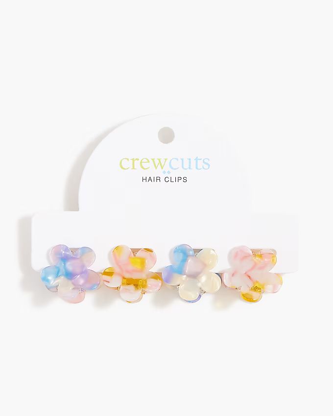 Girls' mini flower hair clips set | J.Crew Factory