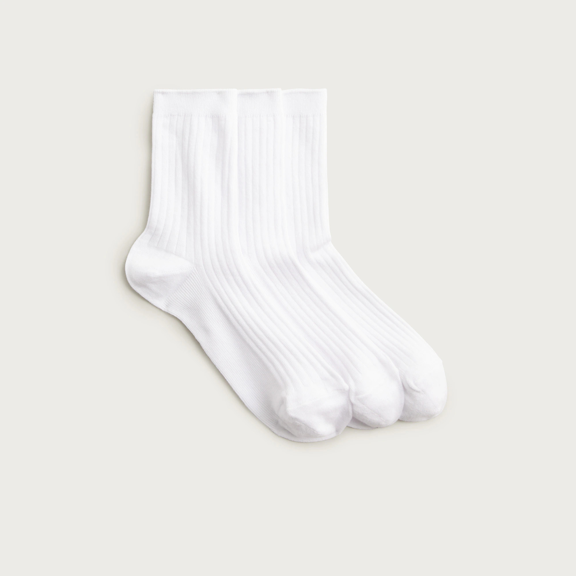 Ribbed cotton bootie socks three-pack | J. Crew US