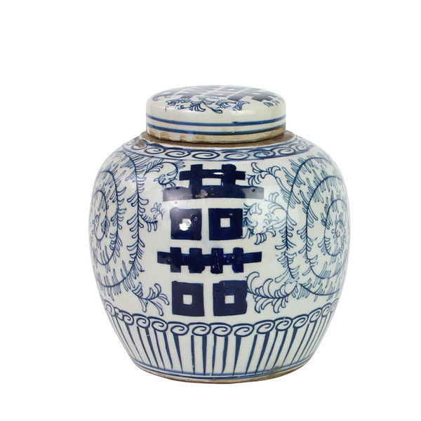 Blue & White Ancestor Mini Jar Double Happiness | Scout & Nimble