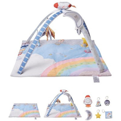 Baby Play Gym Mat, Tummy Time Mat with 6 Sensory Toys, Baby Activity Mat with Light-up Musical Rocket Toy for 0-18 Month Newborn Infant | Target