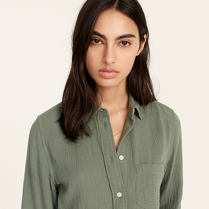 Classic-fit cozy gauze shirt | J. Crew US