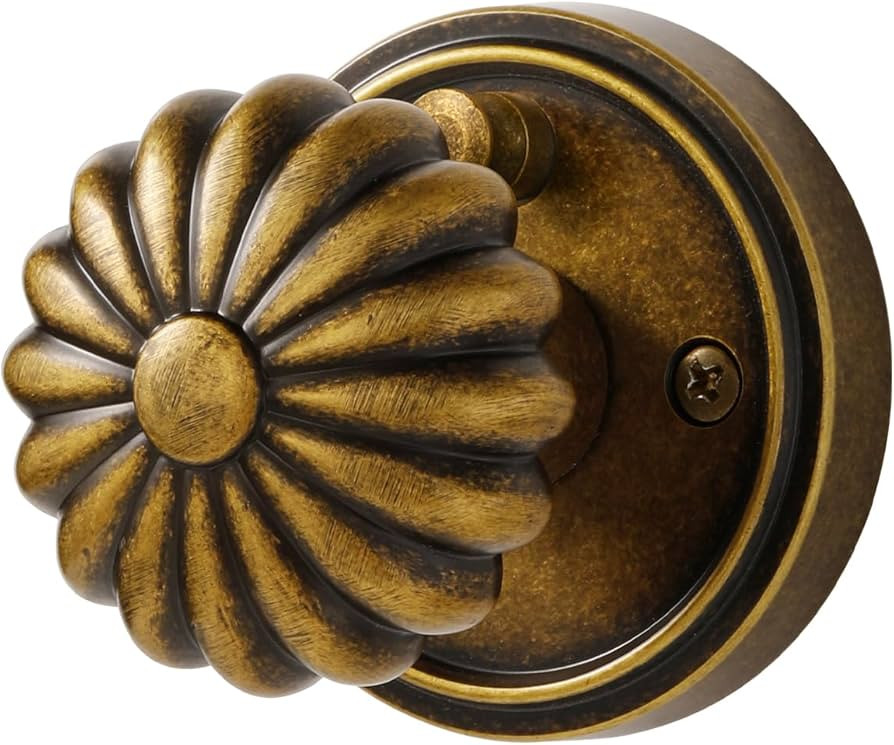 Privacy Door Knob Antique Brass Retro Door Knob, Bathroom Bedroom Door Handle Interior Vintage Do... | Amazon (US)