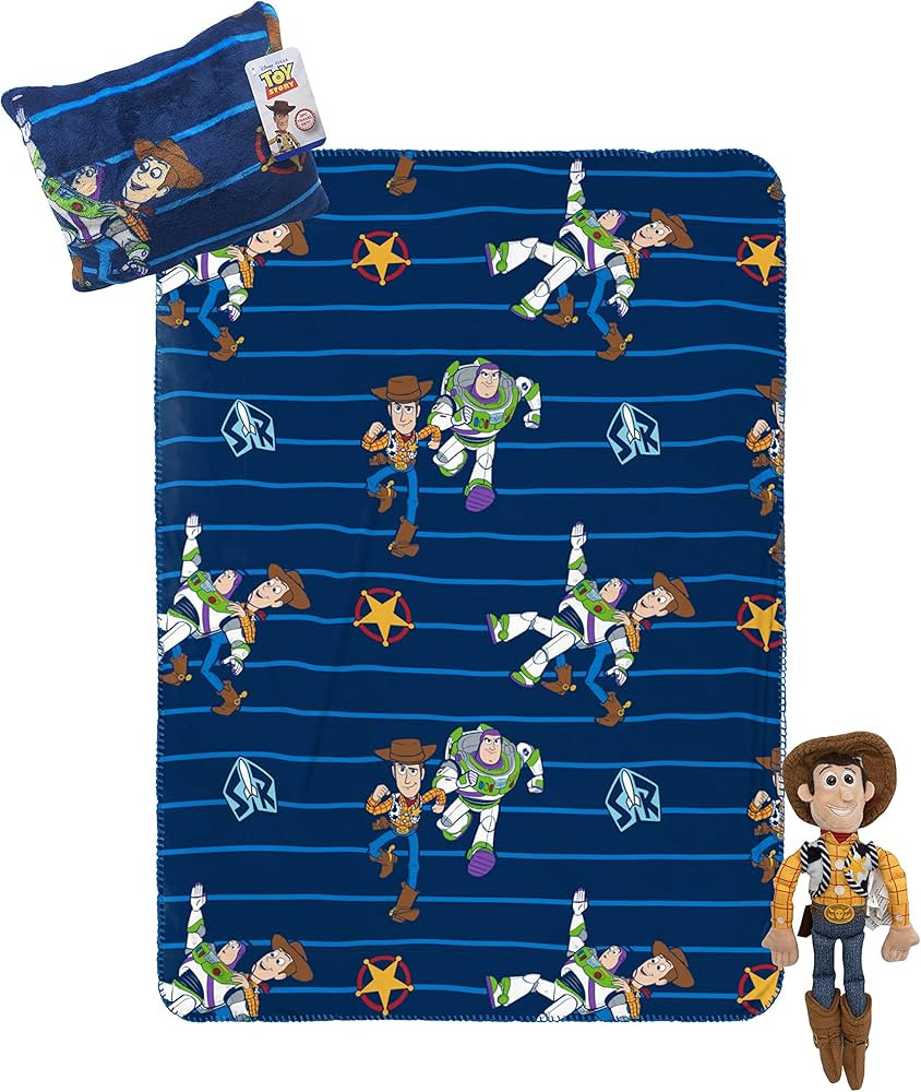 Jay Franco Disney Pixar Toy Story Travel Set - 3 Piece Kids Travel Set includes Blanket, Pillow, ... | Amazon (US)