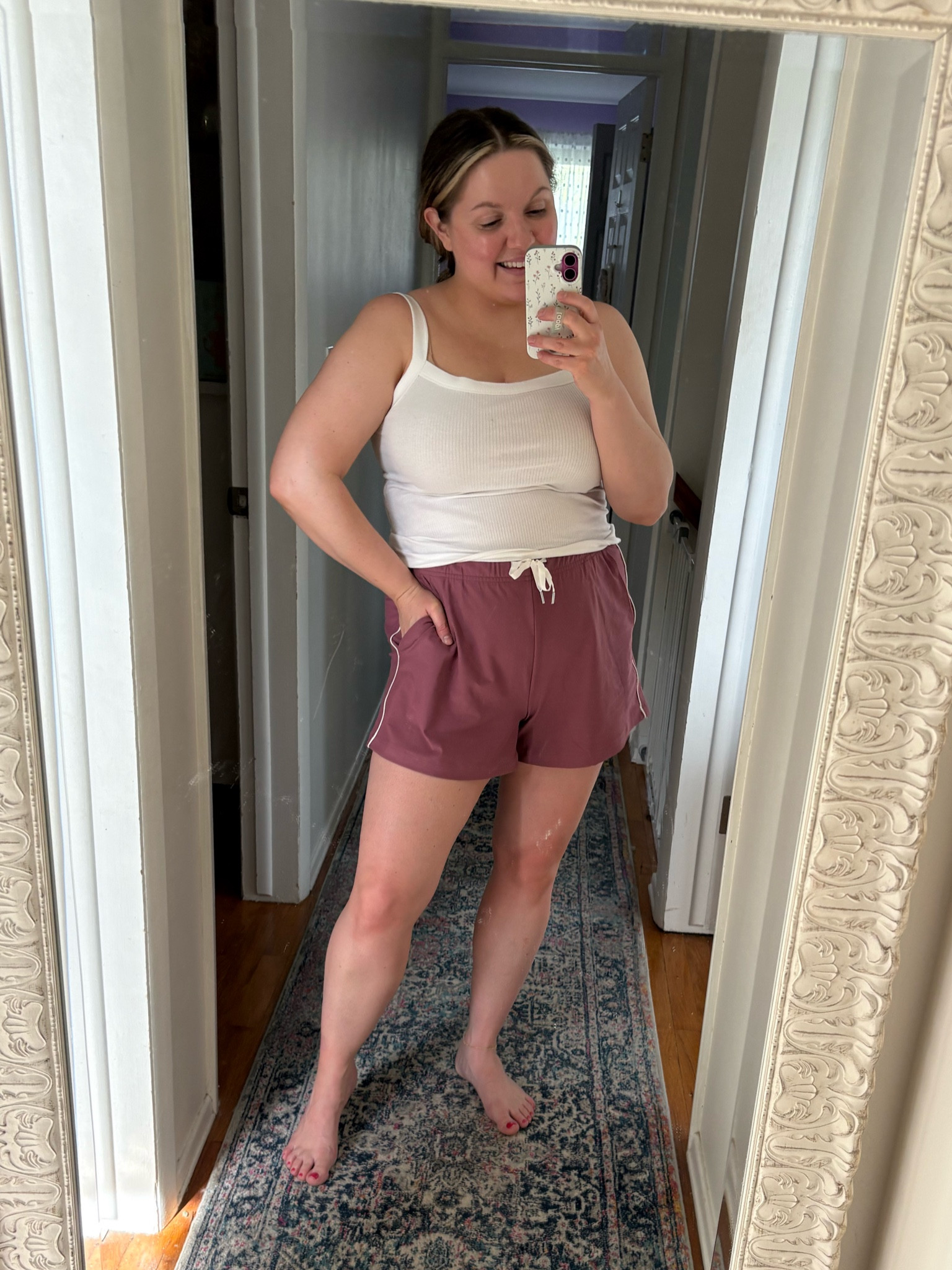 My all time favorite “mom shorts”! The perfect length so the booty doesn’t hang out but they aren’t granny long. 

They come in multiple colors, and are perfect for all activities with littles. I wear them for day to do, to work out, as a beach cover up 12/10 recommend. 

Wearing a large. 



#LTKmomlife #LTKootd #LTKSeasonal