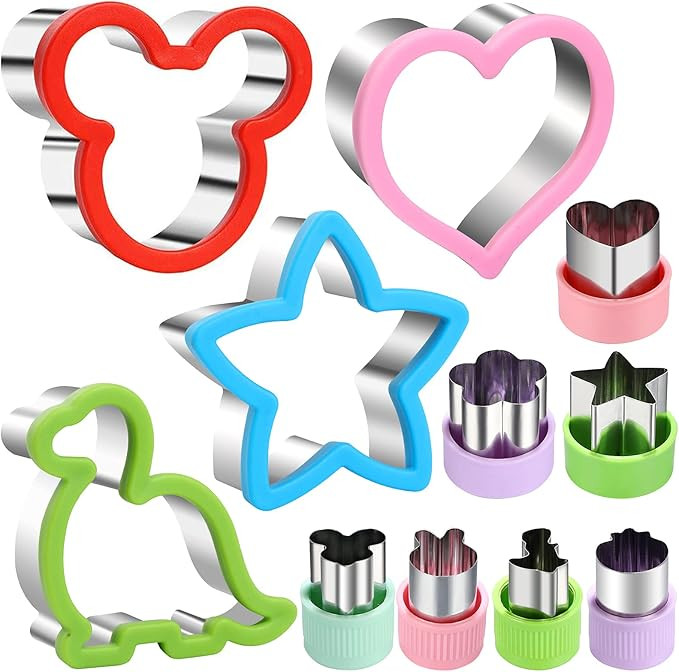 Sandwiches cookie Cutter set,Mouse & Dinosaur & Heart & Star Shapes Sandwich Cutters Cookie Cutte... | Amazon (US)
