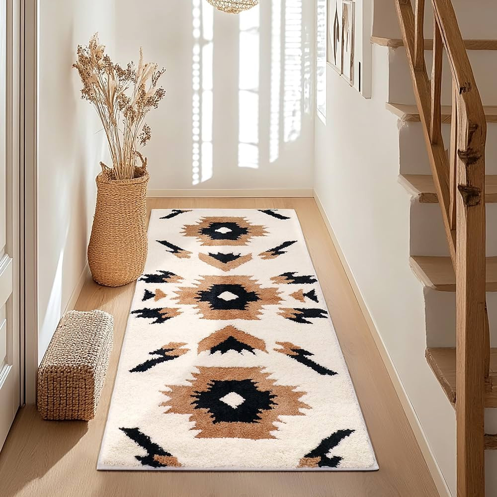 Boho Long Bathroom Rugs Runner Non Slip Washable Western Aztec Bath Mats Rugs for Bathroom Hallwa... | Amazon (US)