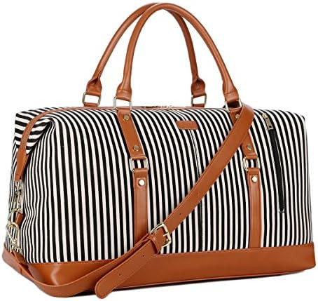 BAOSHA HB-14 Canvas Travel Tote Duffel Bag Carry on Weekender Overnight Bag Oversized for Women a... | Amazon (US)