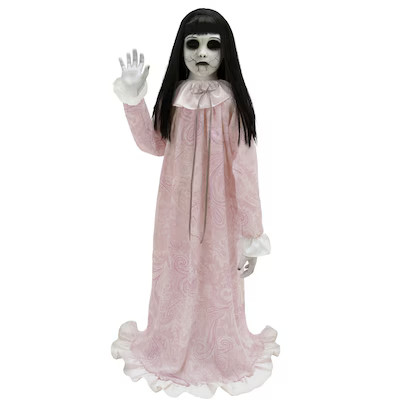 Haunted Living 4-ft Freestanding Window Girl Animatronic | Lowe's