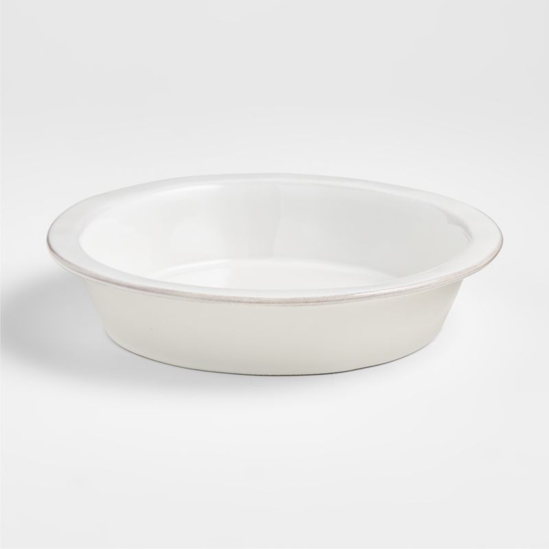 Marin White Pie Dish + Reviews | Crate & Barrel | Crate & Barrel