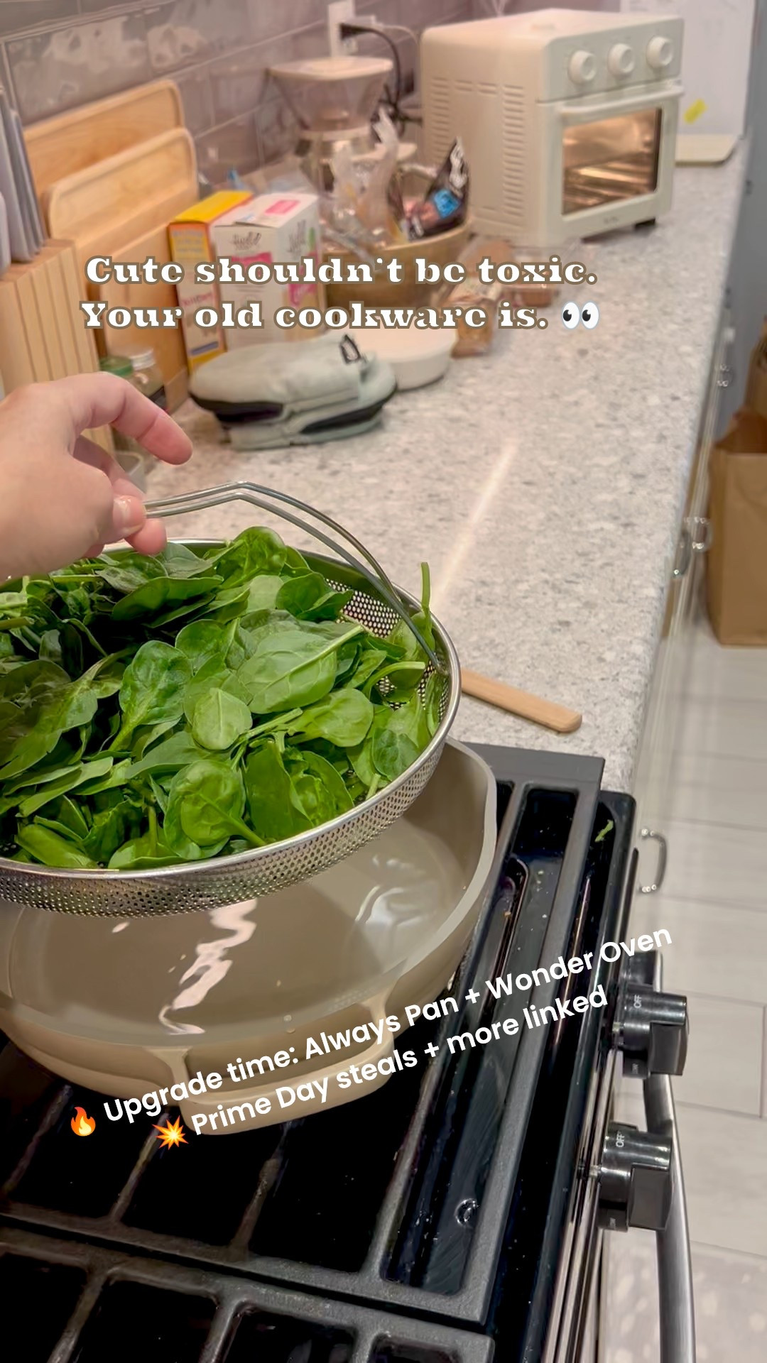 Let’s be real—if you’re not cooking with non-toxic, non-stick cookware, it’s costing you time, money, and your health 👀
My two faves from Our Place:
✨ The Always Pan (eggs slide like magic + built-in steamer)
✨ The Wonder Oven (tiny but mighty—bakes, toasts, air fries!)
They’re as cute as they are clean, and both are on major sale right now during Prime Day and on Our Place’s site 🔥
.
Upgrade your kitchen. You’ll taste (and feel) the difference.

#LTKHome #LTKSaleAlert #LTKFamily