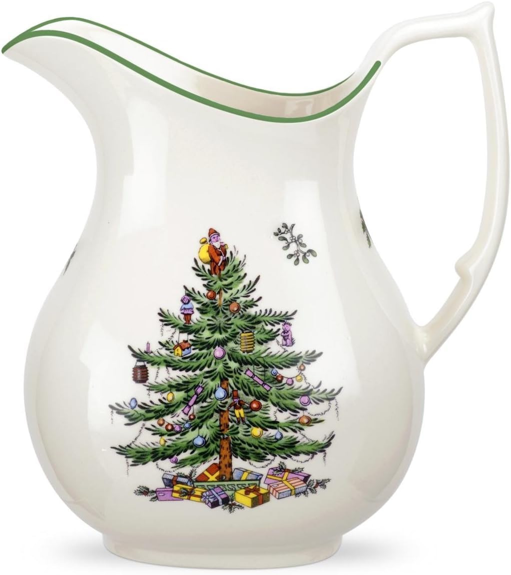 Spode Christmas Tree Pitcher - Festive 36 Ounce Fine Porcelain Jug for Holidays - Ideal for Cockt... | Amazon (US)