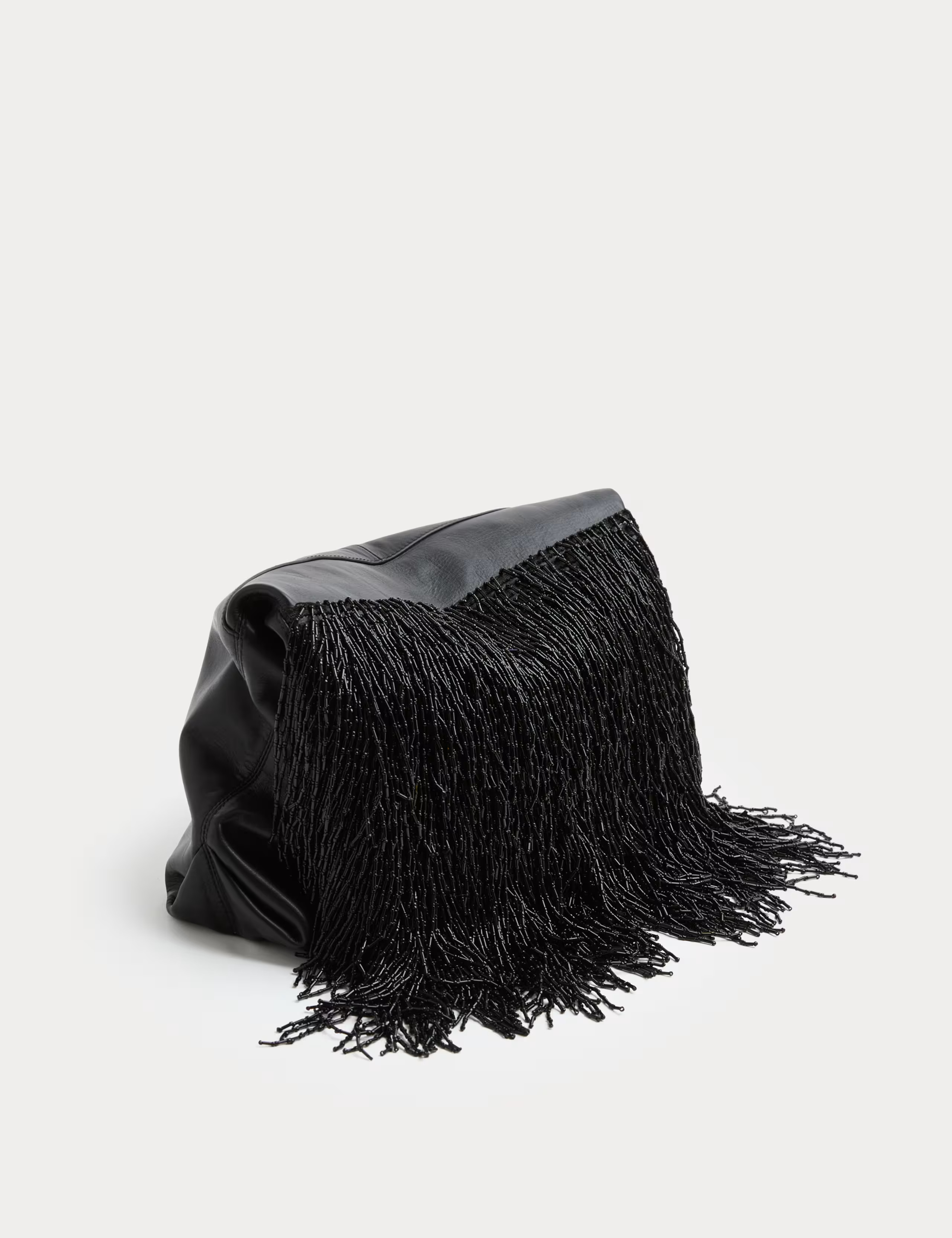 Leather Beaded Underarm Clutch Bag | Marks & Spencer (UK)