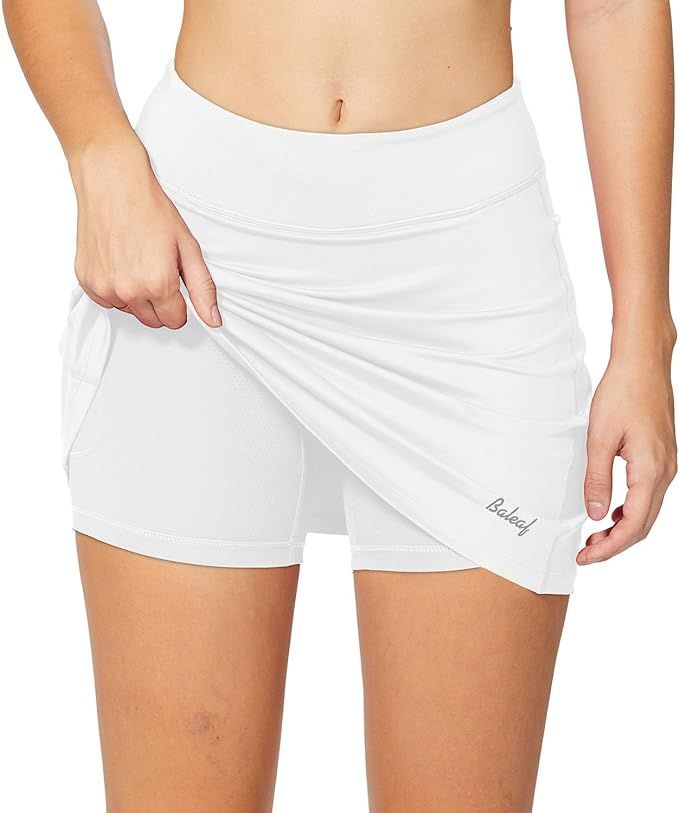 BALEAF Women's Athletic Skorts Lightweight Active Skirts with Shorts Pockets Running Tennis Golf ... | Amazon (US)