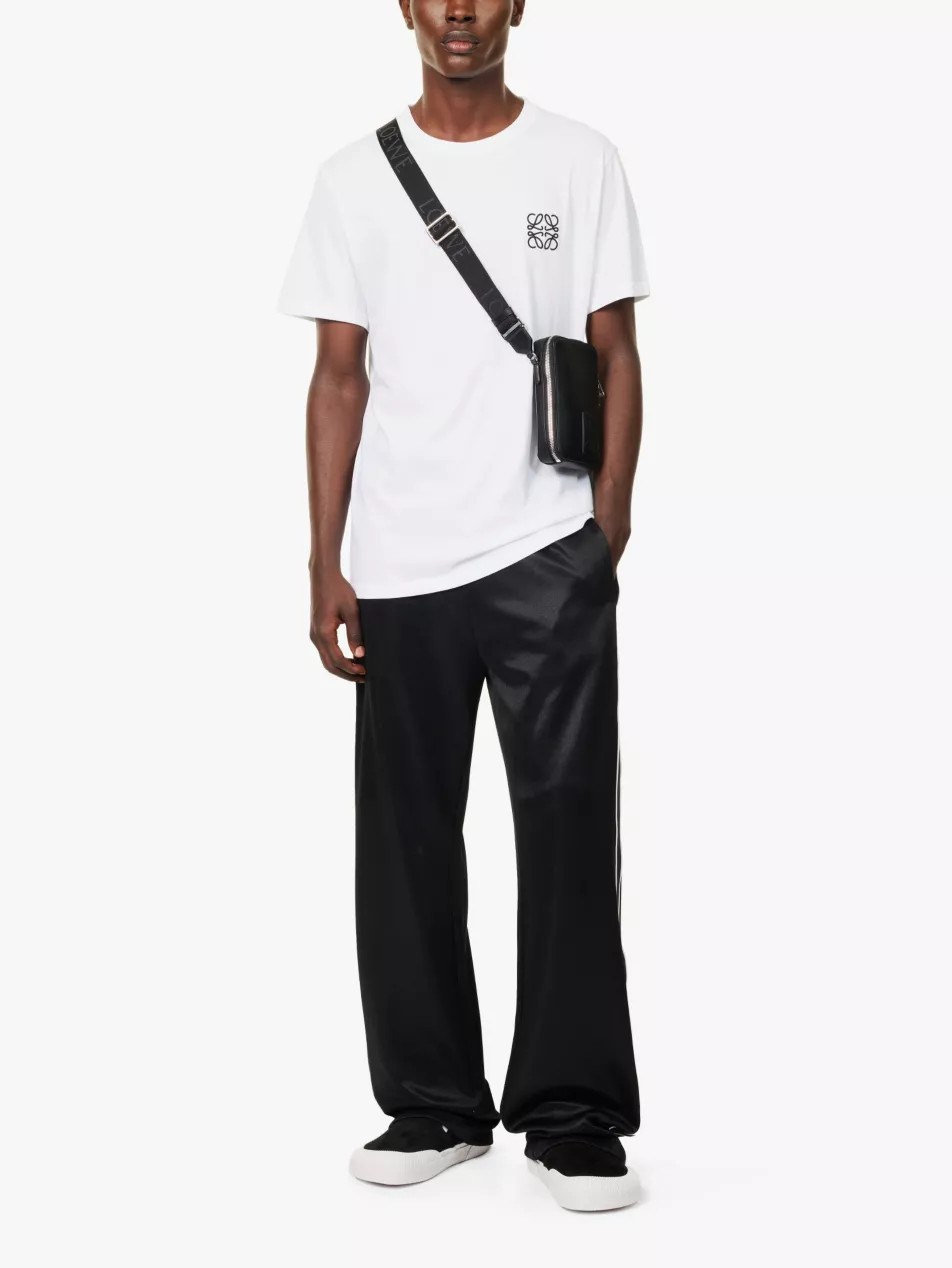 Brand-embroidery regular-fit cotton-jersey T-shirt | Selfridges