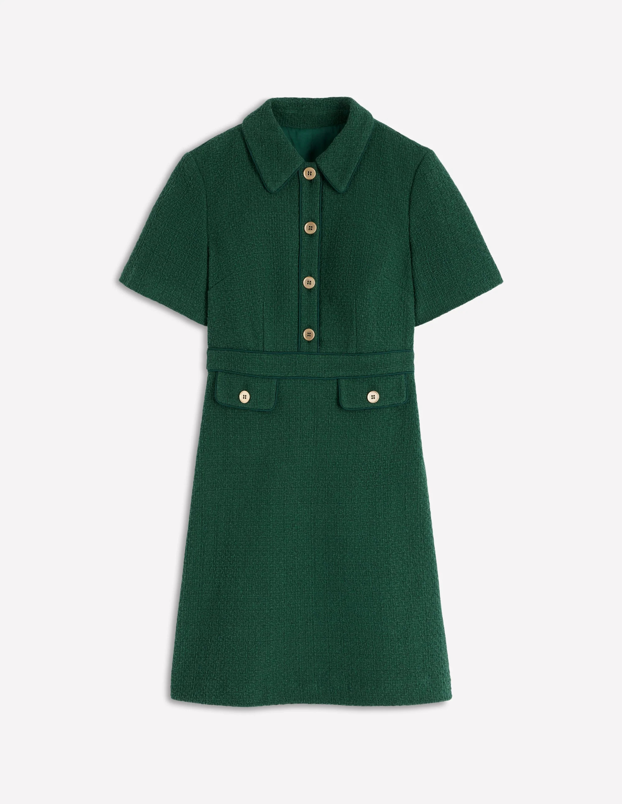 Eda Cotton Shift Dress-Emerald Night | Boden (US)