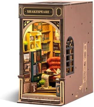 Rowood Book Nook,DIY Book Nook Kits for Adults,3D Wooden Puzzle Bookend Miniature Kit,Bookshelf I... | Amazon (US)