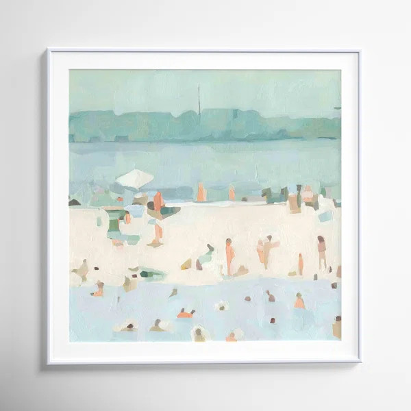 Sea Glass Sandbar I by Emma Scarvey - Picture Frame Painting | Wayfair North America