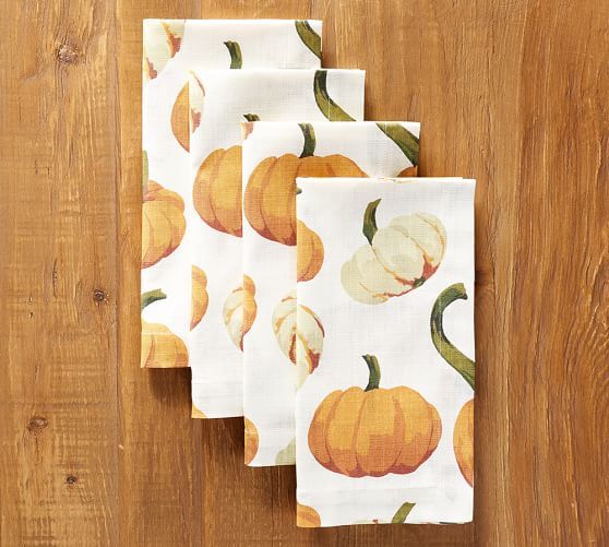 Scattered Pumpkin Napkin, Set of 4 | Pottery Barn (US)