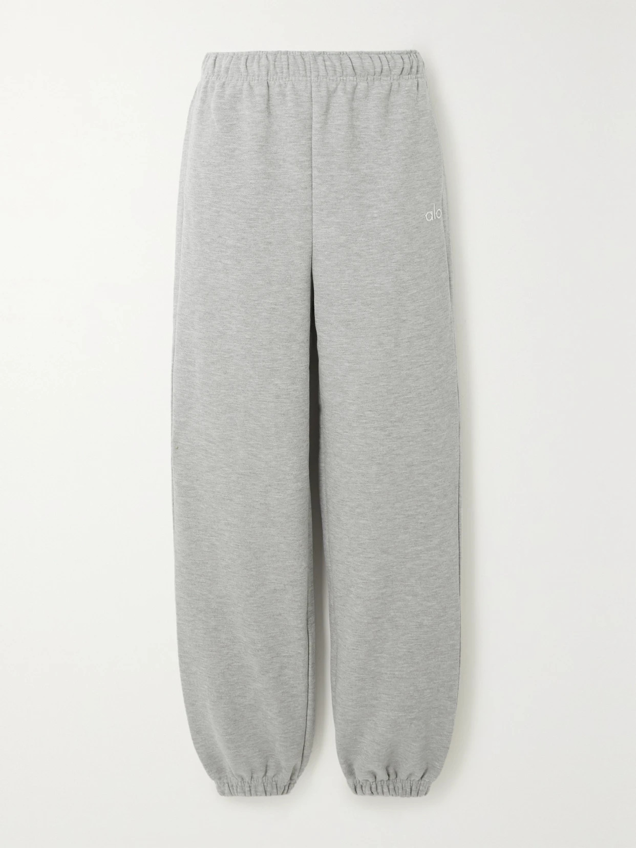 Alo Yoga - Accolade Cotton-blend Jersey Track Pants - Gray | NET-A-PORTER (US)