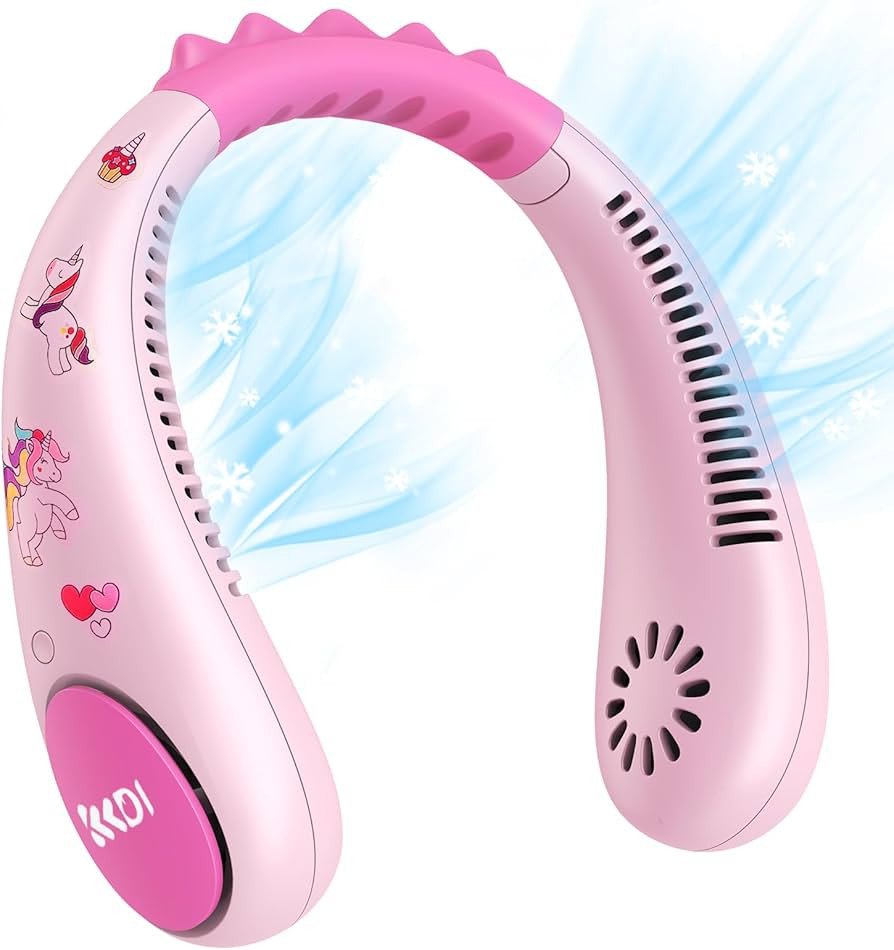 Kids Neck Fan, Bladeless Neck Fan for Kids, 2600mAh Portable Rechargeable Cooling Fan for Kids 4-... | Amazon (US)