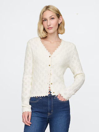 CashSoft Pointelle Cardigan | Gap (US)