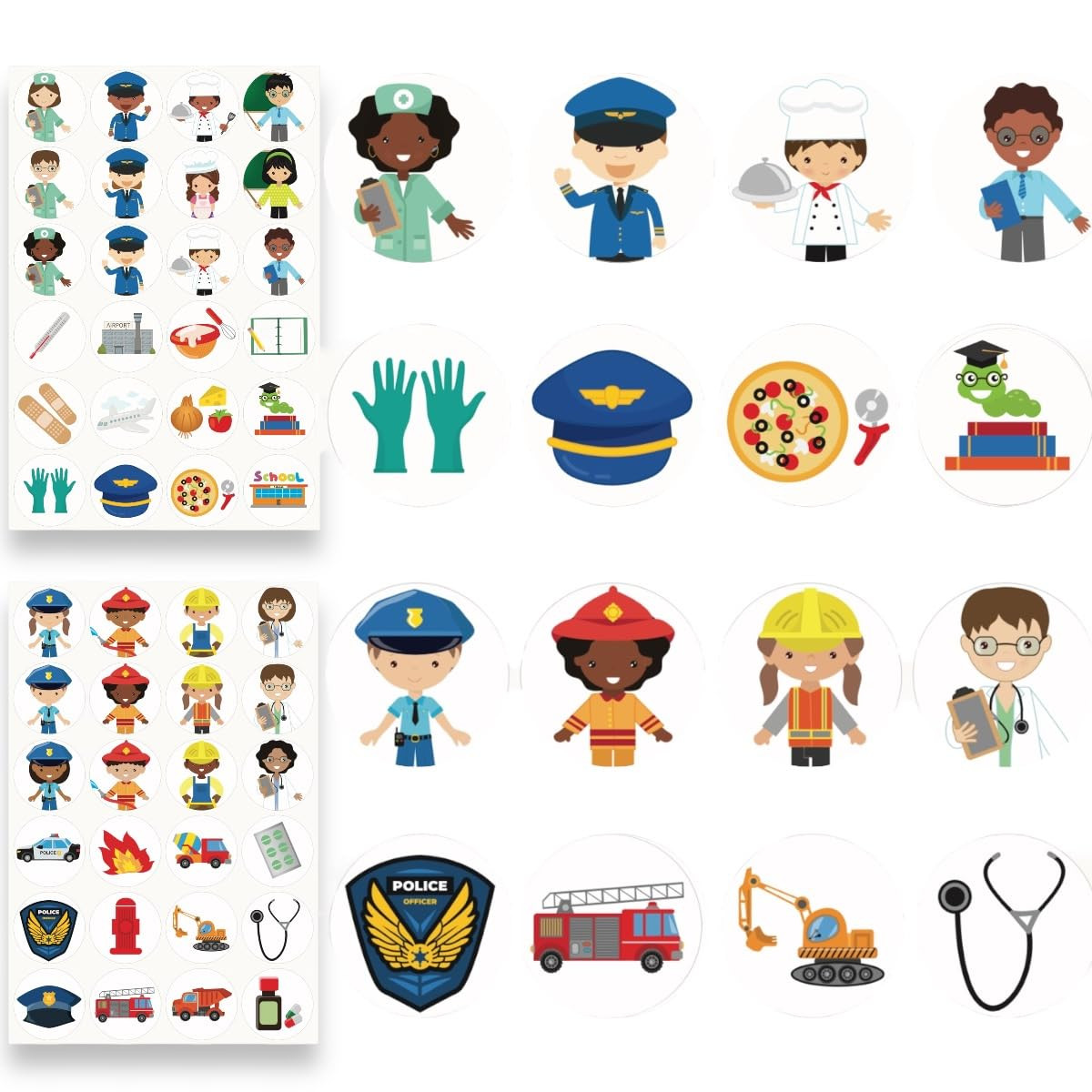 480PCS Community Helpers Stickers – Preschool Classroom Decorations, Community Helpers Toys for... | Amazon (US)