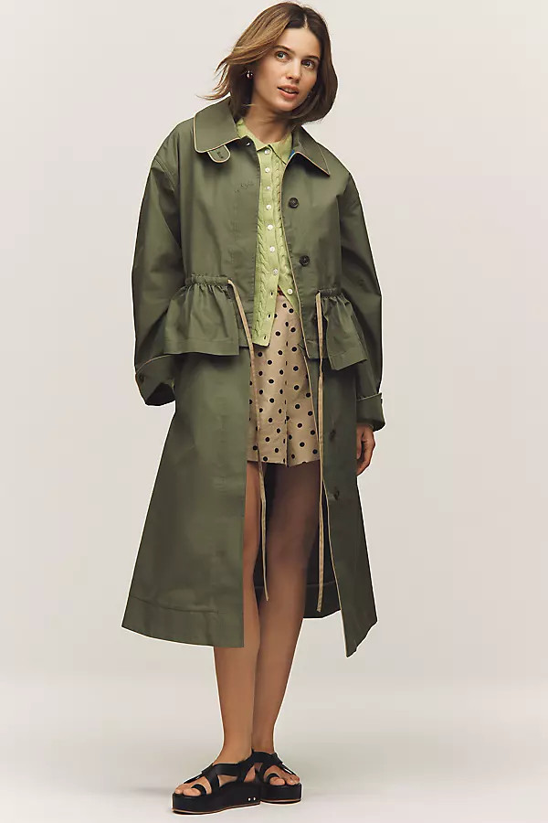 Damson Madder Myrtle Convertible Trench Coat | Anthropologie (US)