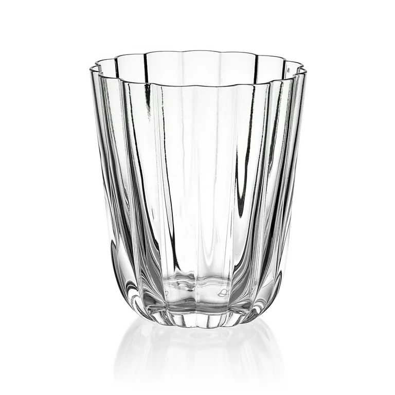 Beautiful Scallop Water Glasses Set of 4 Clear Glass by Drew Barrymore | Walmart (US)