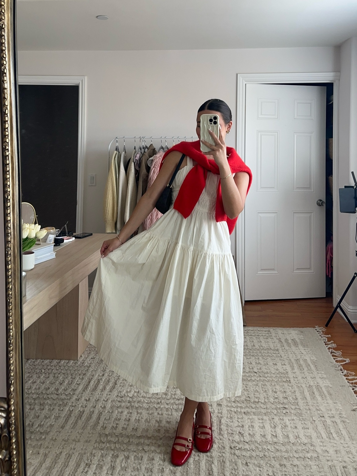 ootd is giving little red riding hood ❤️ cream maxi dress from tilly’s, red sweater and red mary jane shoes from sezane (linking similar of the dress)

#LTKStyleTip #LTKSeasonal