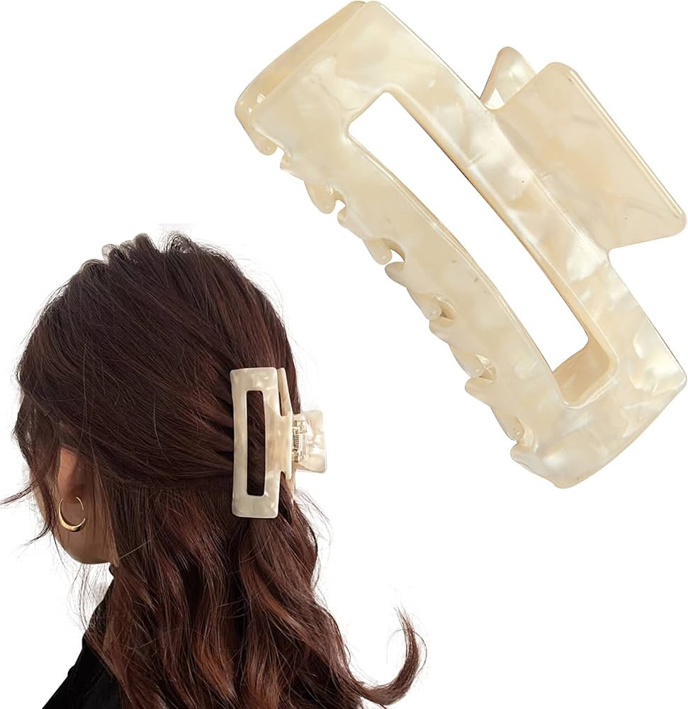 Hair Claw Clips for Women Girls Rectangle Hair Clips Claw Clip Hair Clip Non-slip Hair Clips for ... | Amazon (US)