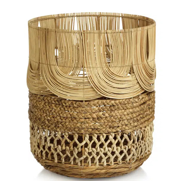 Multi-Weave Rattan Basket | Wayfair North America