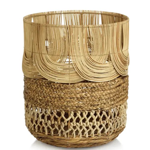 Multi-Weave Rattan Basket | Wayfair North America