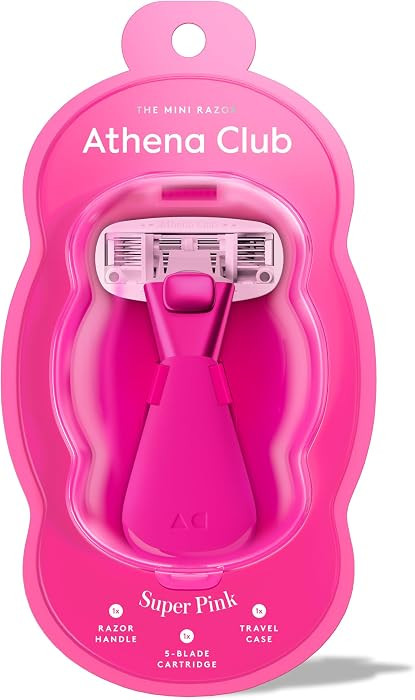Athena Club Mini Razor Kit for Women, Travel Size 5-Blade Cartridge Razor for Sensitive Skin, Ser... | Amazon (US)