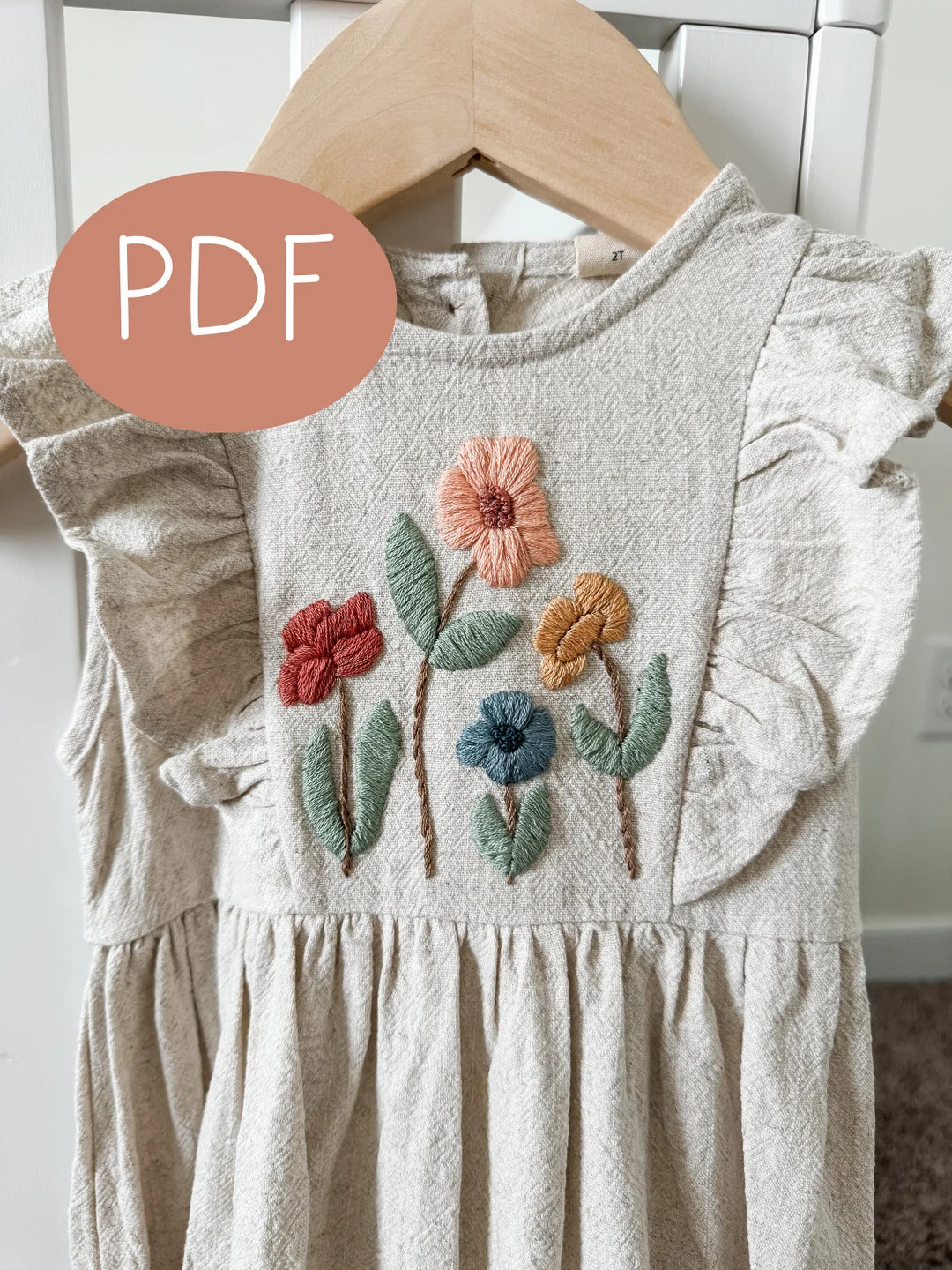 Flower Patch PDF Embroidery Clothing and Hoop Art Pattern DIY Thread Unraveled - Etsy | Etsy (US)