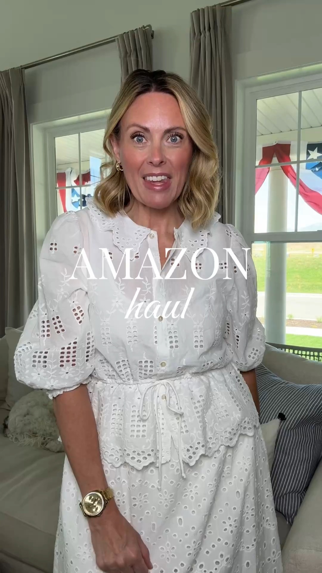 Amazon haul. The whole video is uploaded on my TikTok account. Unfortunately the embroidery flag is sold out but I linked some similar looks.

#LTKOver40 #LTKSeasonal #LTKMidsize