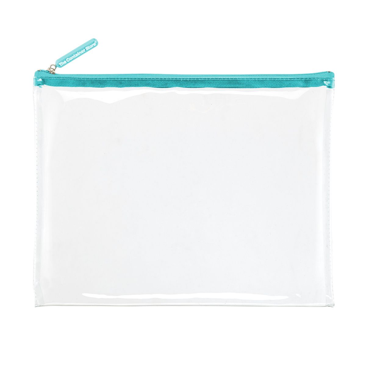 Large Clear Pouch Aqua ZipperSKU:100685234.52 Reviews | The Container Store
