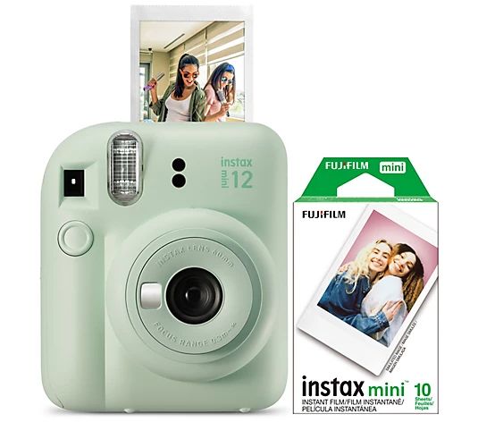 Fujifilm Instax Mini 12 Instant Print Camera with 10-Pack of Film | QVC