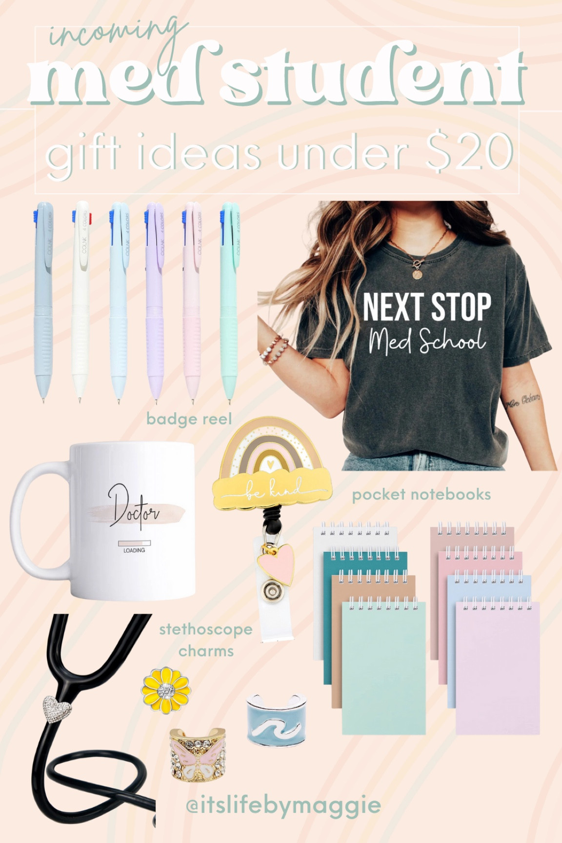 Incoming medical student gifts under $20!

#medschool #medicalschool #graduationgifts #gradgifts #giftsforher #nursegifts #badgereel #amazonfinds #pocketnotepads #coloredpens

#LTKFind #LTKunder50 #LTKGiftGuide