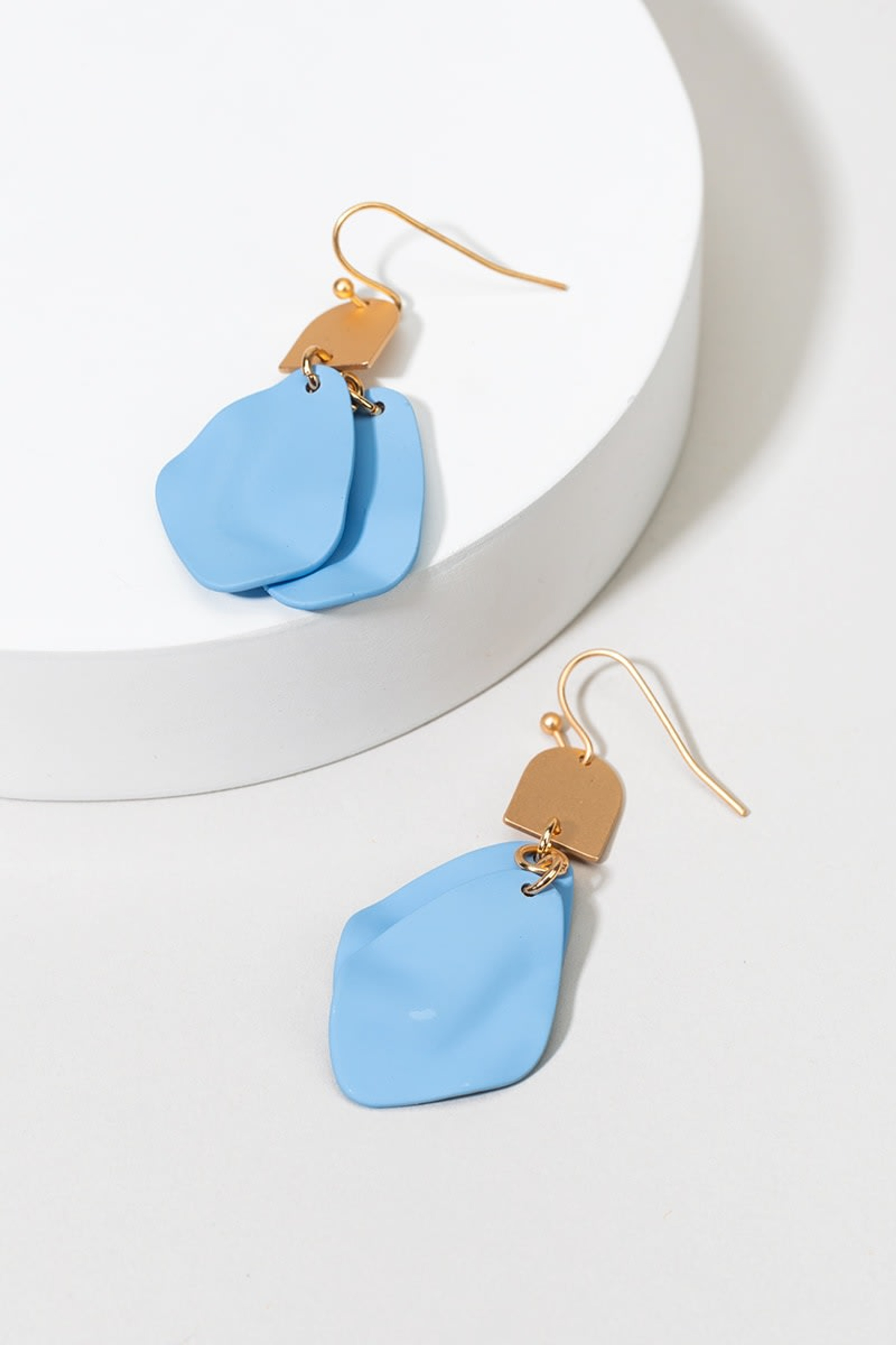 Claire Epoxy Dented Drop Earrings | Francesca's