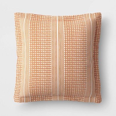 DuraSeason Fabric™ Deep Seat Pillow Back Cushion Geo Stripe - Threshold™ | Target