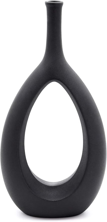 Serdic Ceramic Hollow Vase Modern Decorative Flower Vase for Wedding, Gifts, Kitchen, Living Room... | Amazon (US)