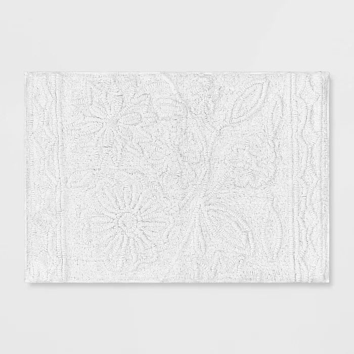 Floral Bath Rug True White - Opalhouse™ | Target