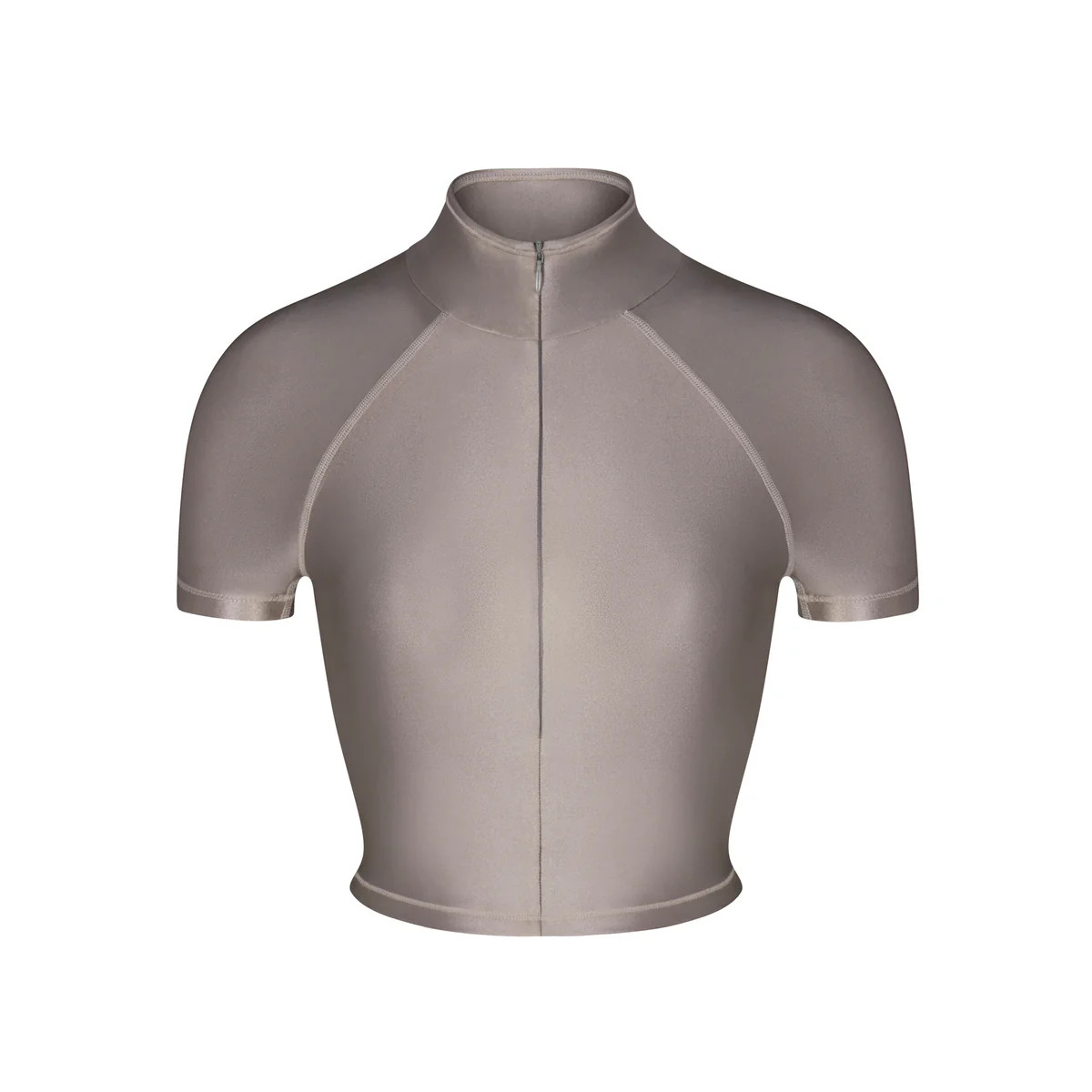 SUPER CROPPED ZIP FRONT T-SHIRT | SKIMS (US)